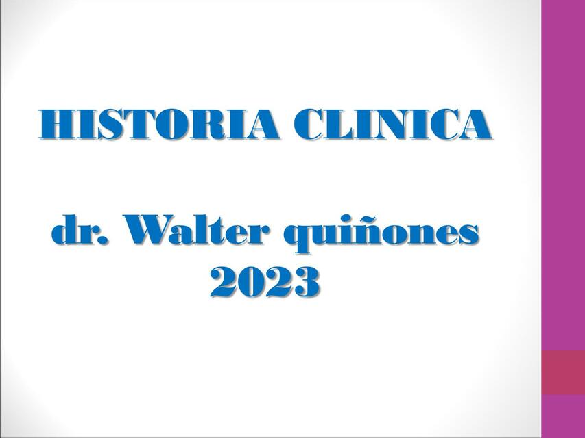 Historia clínica Pediátrica 