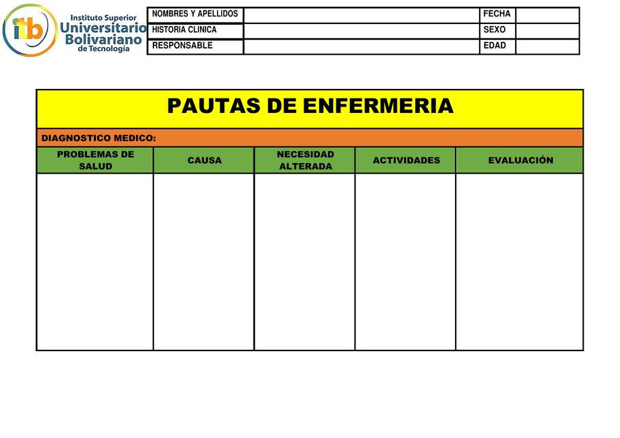 Pautas de Enfermería 