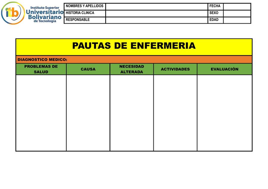 Pautas de Enfermería 