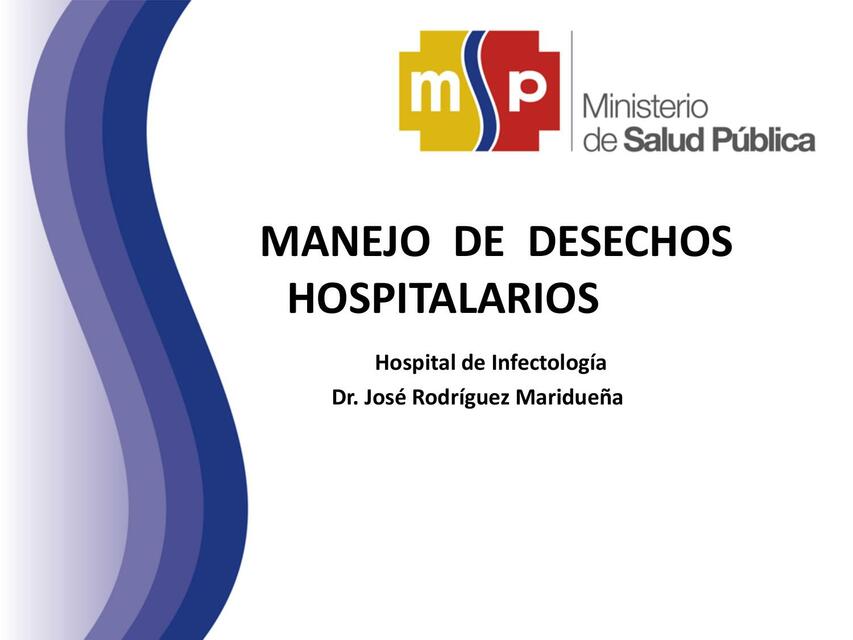 Manejo de Desechos Hospitalarios 