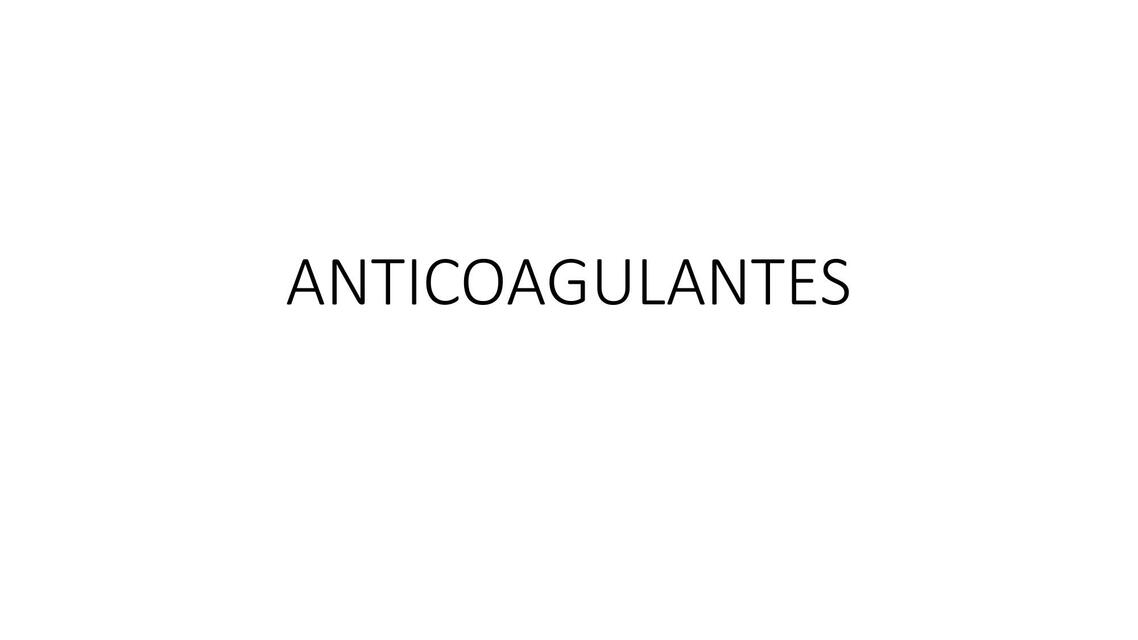 Anticoagulantes 