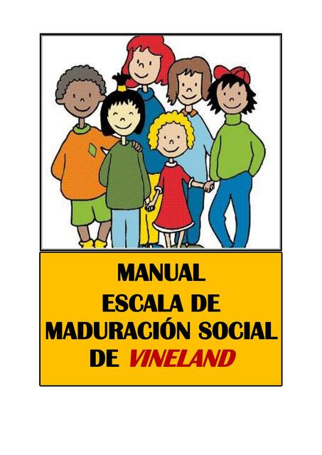 Manual Escala de Maduración Social de Vineland 