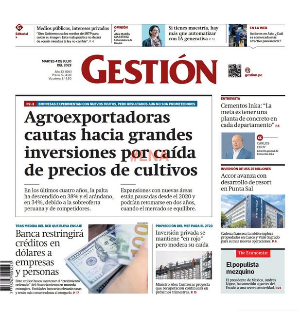 Agroexportadoras cautas hacia grandes inversiones por caída de precios de cultivos 