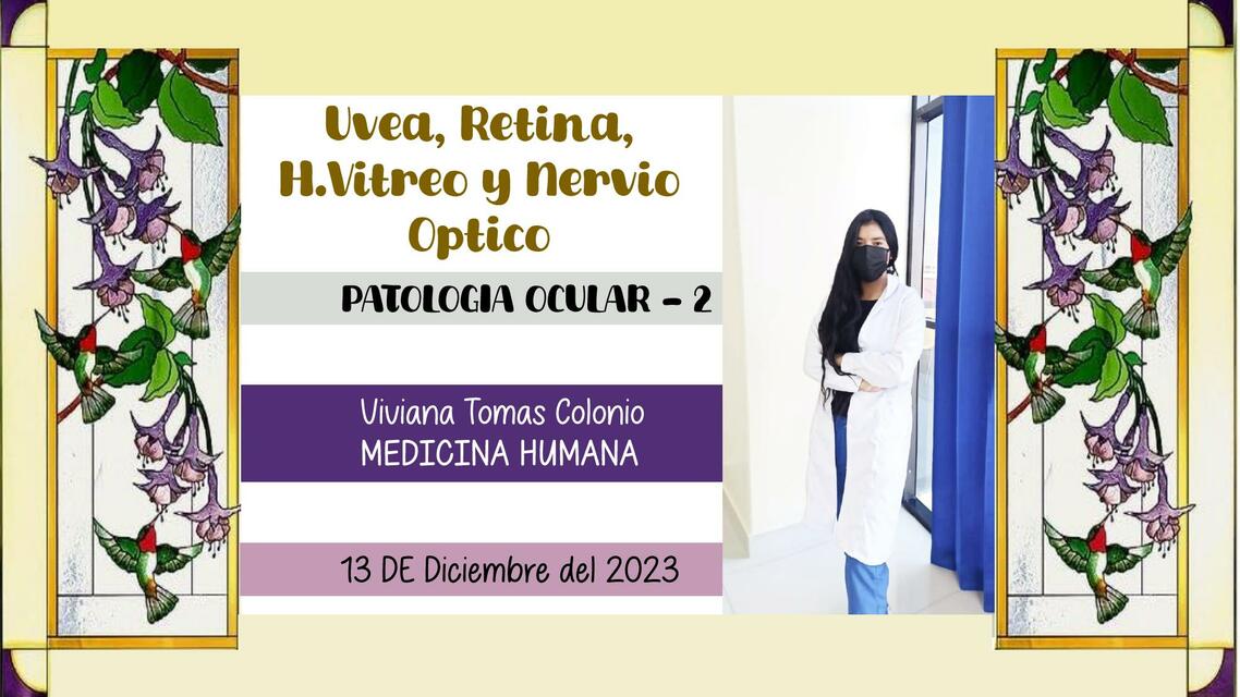 Patología ocular  - 2 (Úvea, Retina, H.Vítreo y Nervio Óptico)