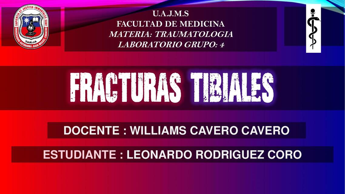 Fracturas tibiales 