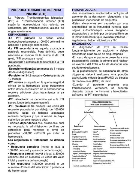 Púrpura trombocitopénica inmune 