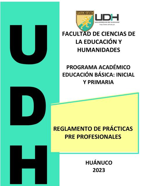 Reglamento de Prácticas Pre Profesionales PRE UDH