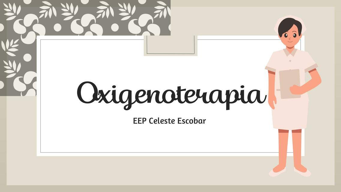 Presentación Oxigenoterapia