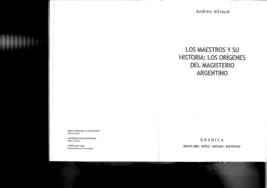 Los maestros y su historia los orígenes del magisterio argentino 