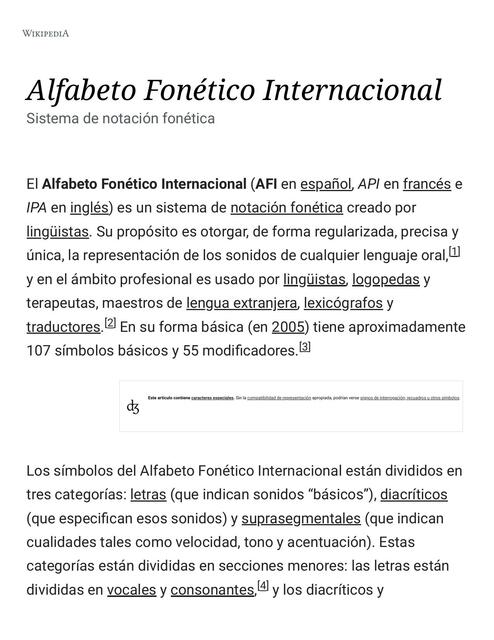 Alfabeto Fonético Internacional Wikipedia Jeancarlo M. uDocz