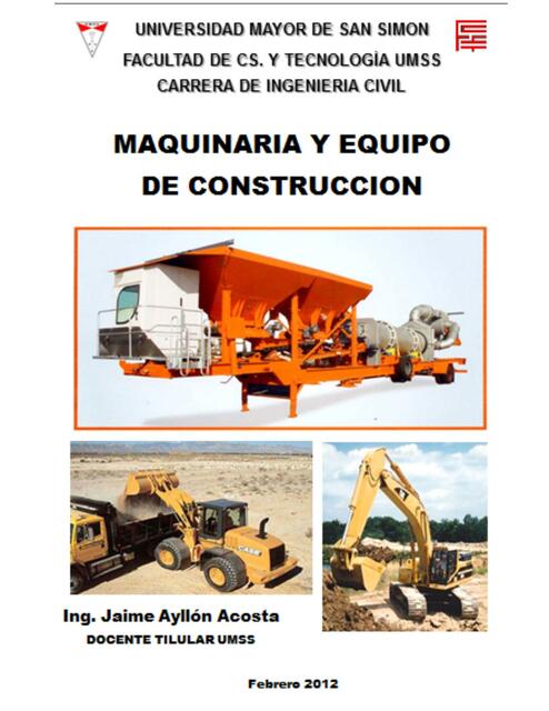 Maquinaria y Equipo de Construccion