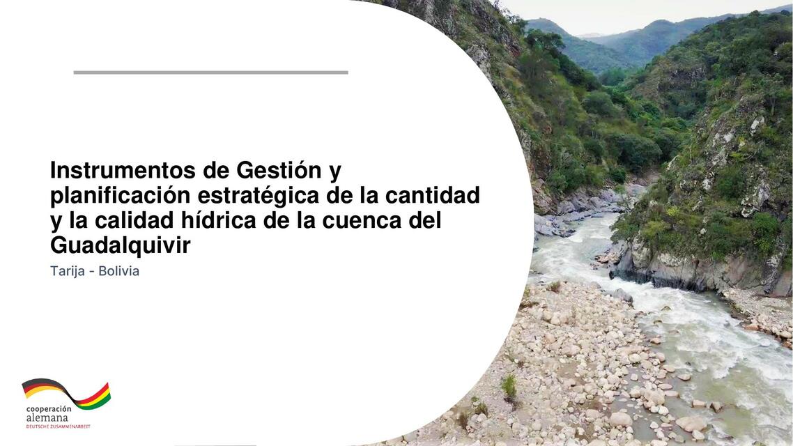 Instrumentos de Gestión y planificación estratégica de la cantidad y la calidad hídrica de la cuenca del Guadalquivir