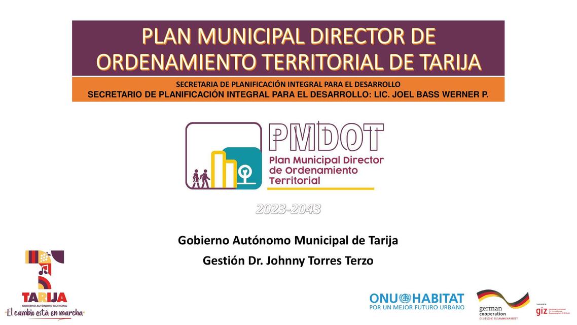 Plan municipal director de ordenamiento territorial