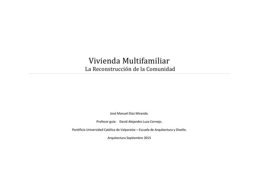 Vivienda Multifamiliar