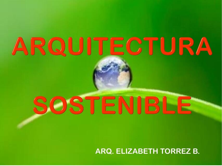 Arquitectura sustentable