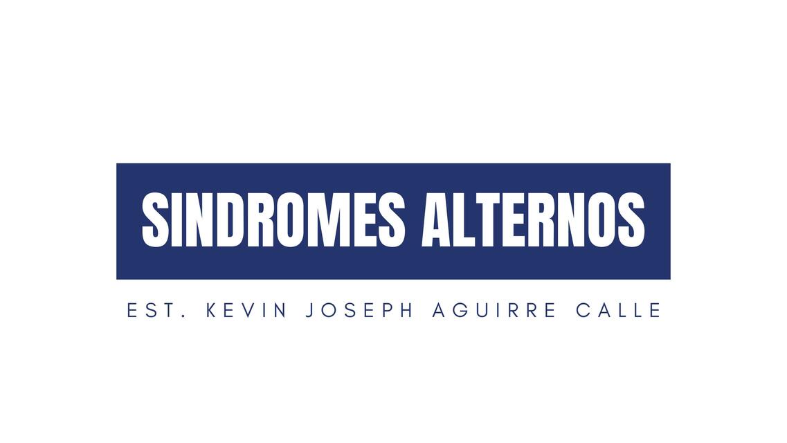 Síndromes alternos