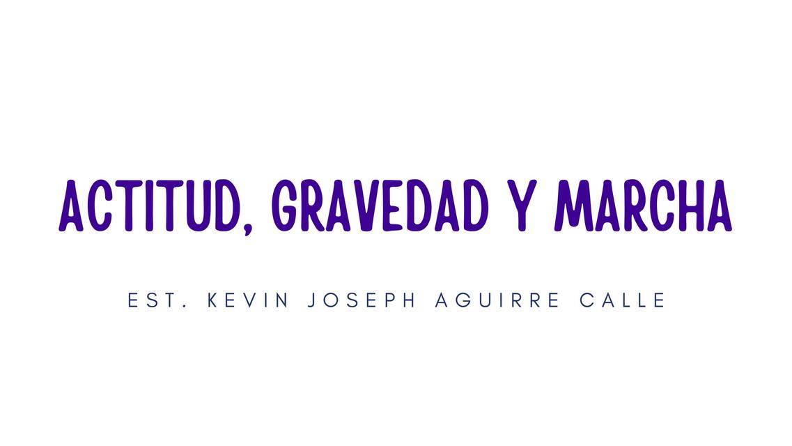 Actitud gravedad y marcha 