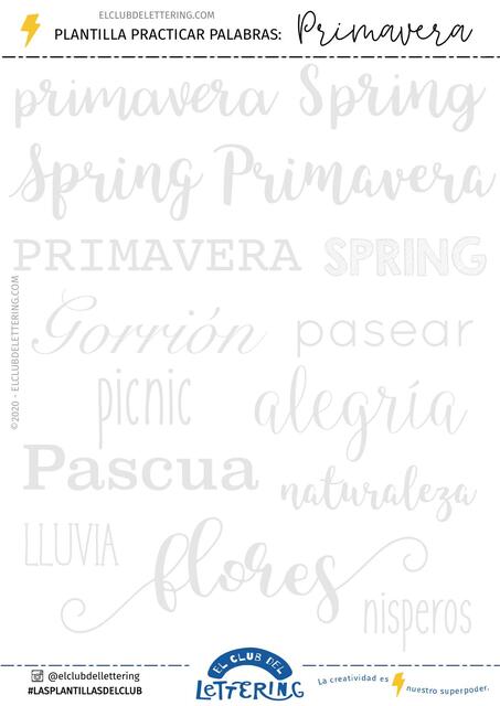 Plantilla de Lettering 