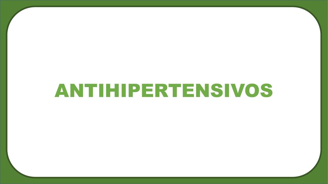 Antihipertensivos