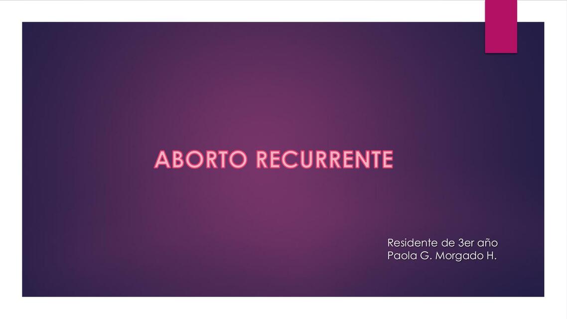 Aborto recurrente