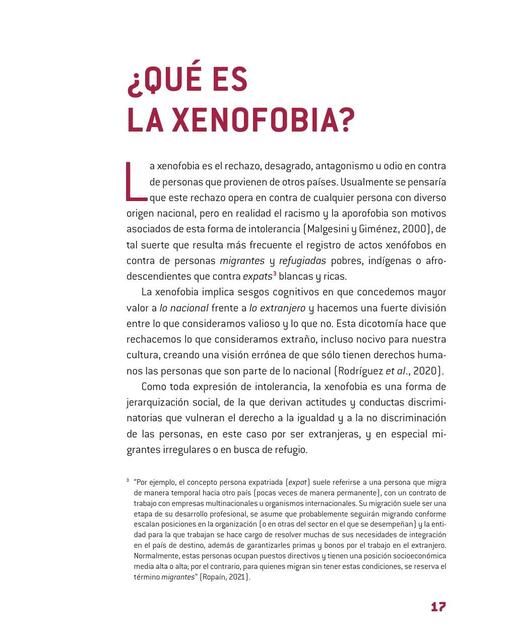 ¿Qué es la Xenofobia?