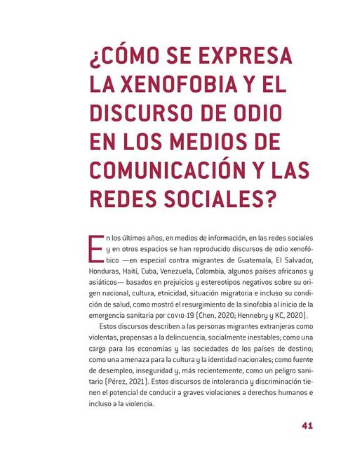 La Xenofobia y los Medios de Comunicación