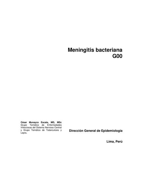 Meningitis Bacteriana 