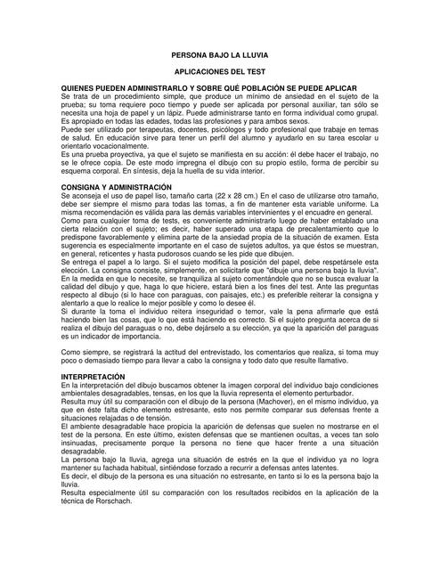 Manual del Test Persona Bajo la Lluvia