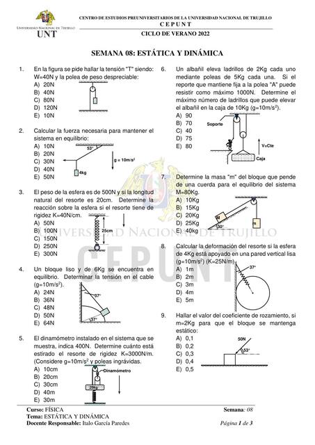 Práctica Estática y Dinámica 