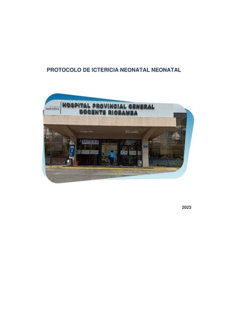 Protocolo de Ictericia Neonatal 