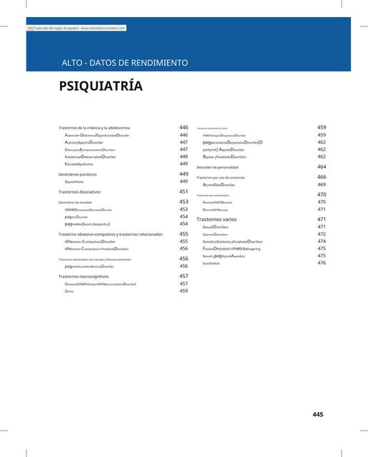 Trastornos de la infancia y la adolescencia 