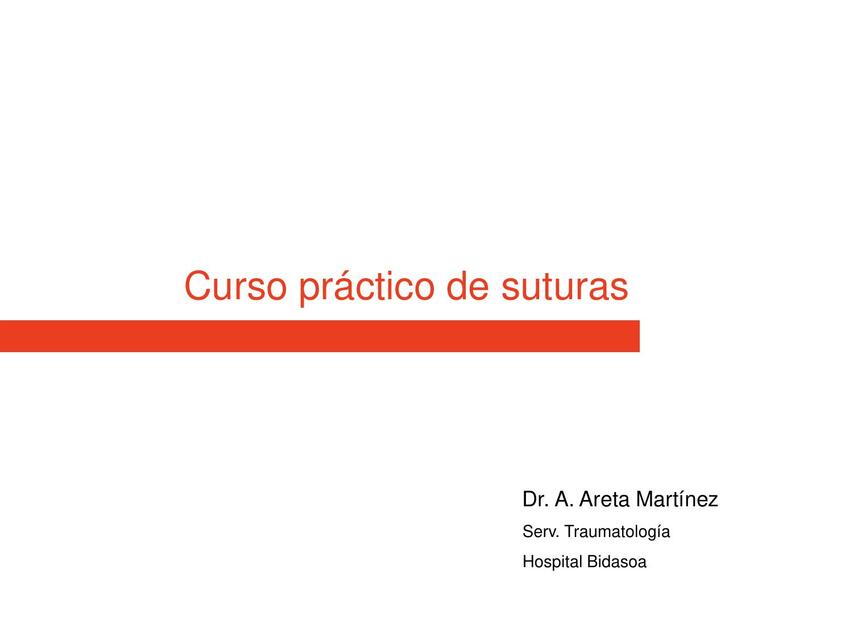 Curso práctico de suturas 