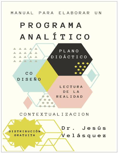 Manual para elaborar un Programa analítico en educación 