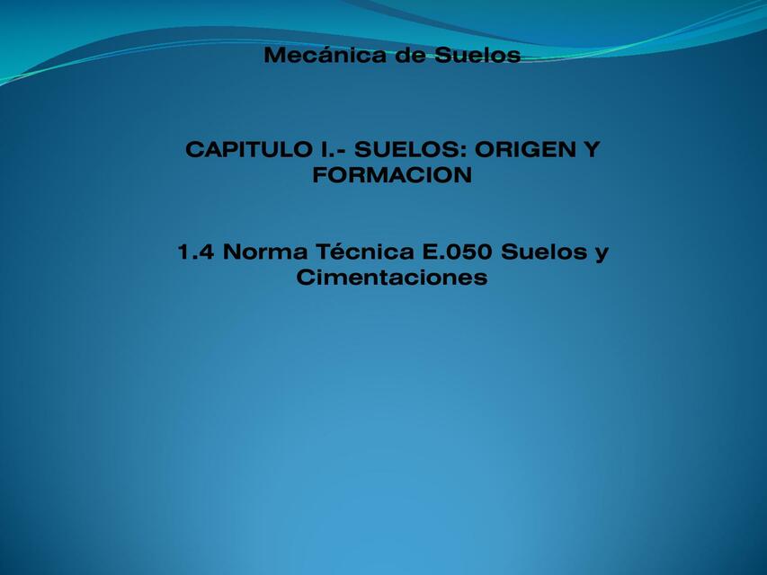 Norma Técnica E.050 Suelos y Cimentaciones