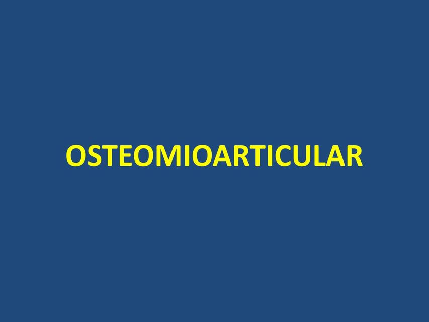 Osteomioarticular 