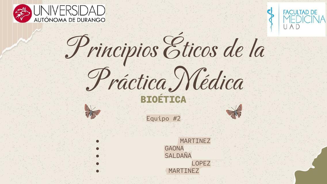 Principios éticos de la práctica médica