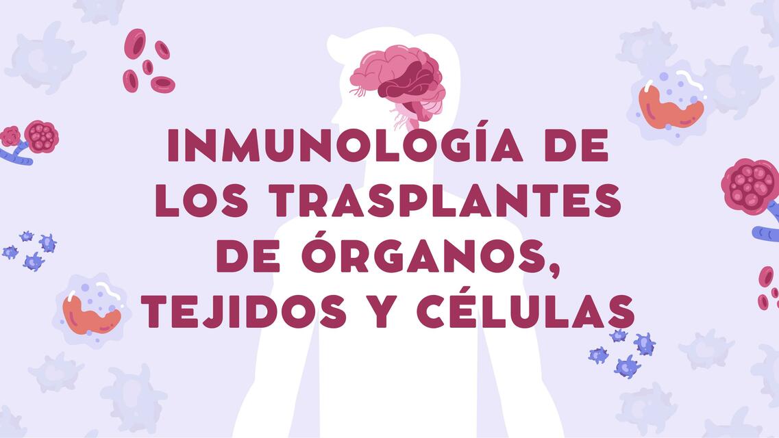 Inmunología de los Trasplantes de Órganos, Tejidos y Células 