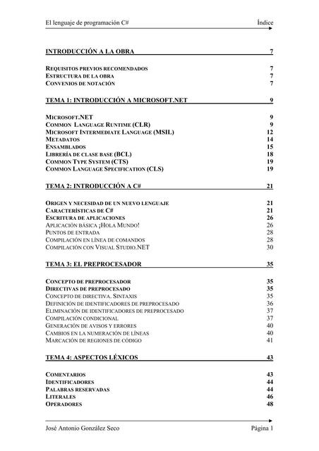 El lenguaje de programación C# | Juan Jesus Canche Pan | uDocz