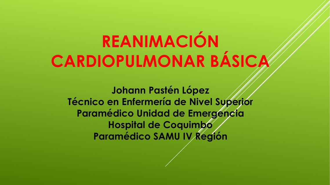 Reanimación cardiopulmonar básica 