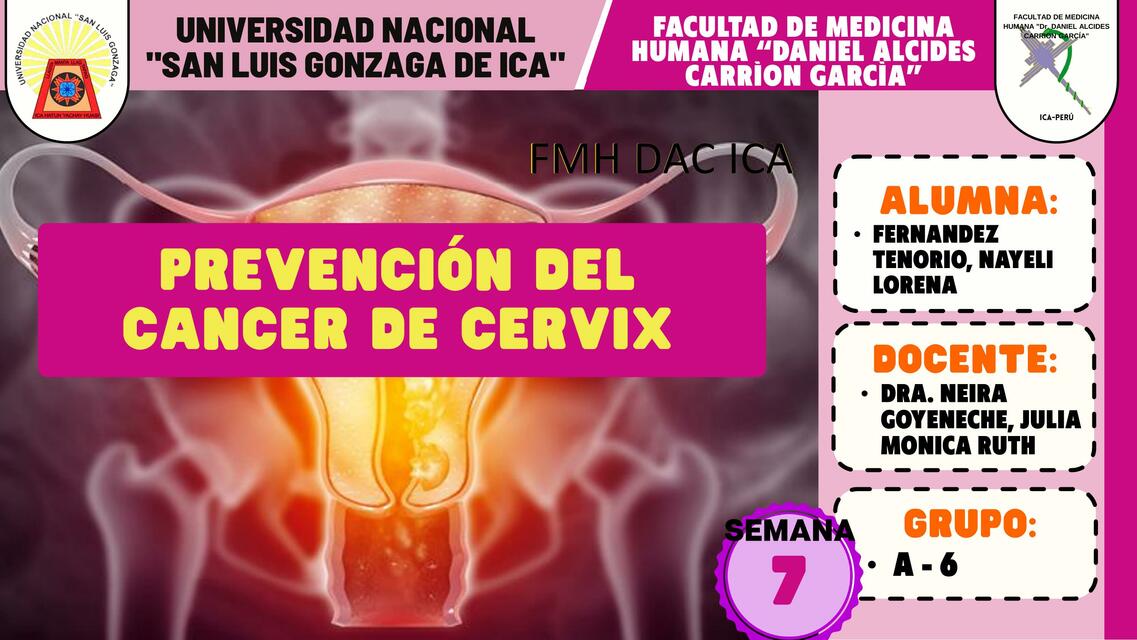 Prevención del cáncer de cervix 