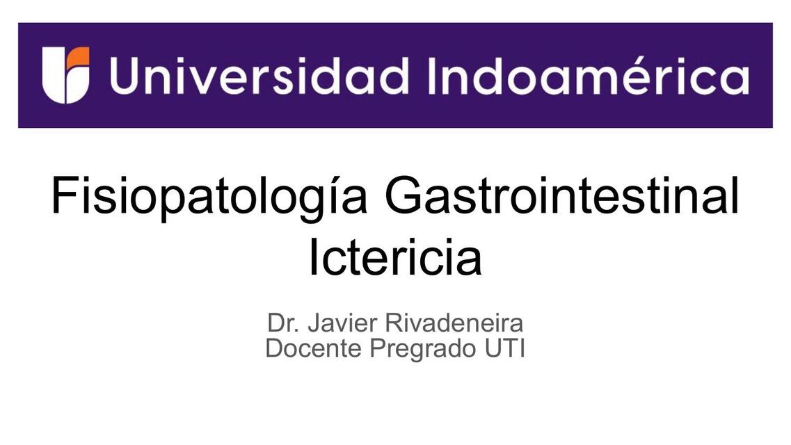 Fisiopatología gastrointestinal ictericia