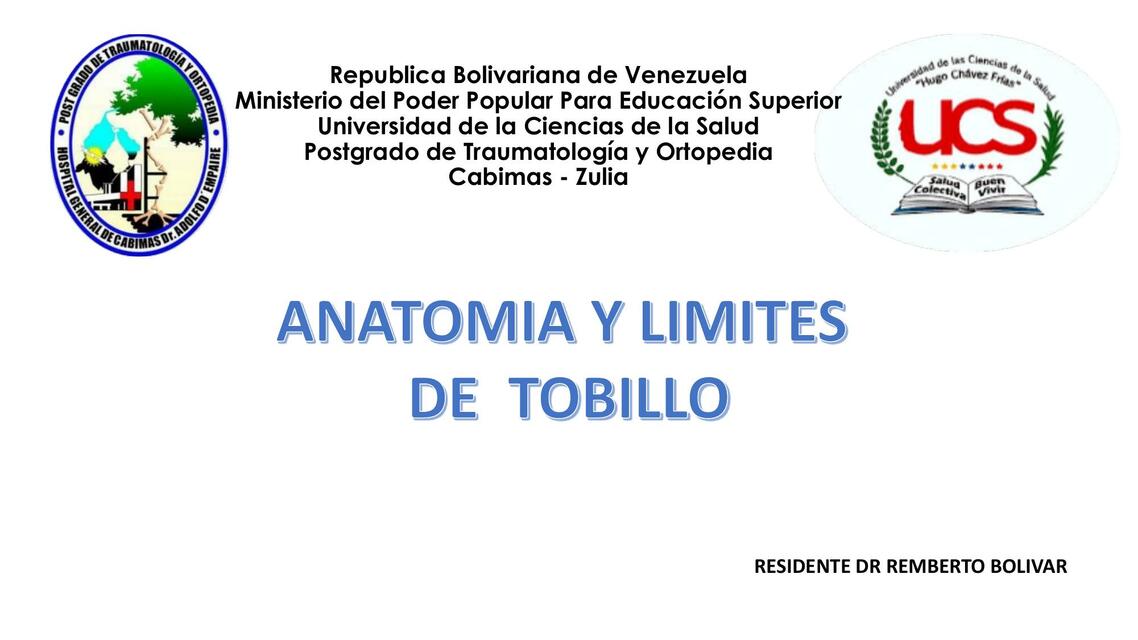 Anatomia y limites tobillo