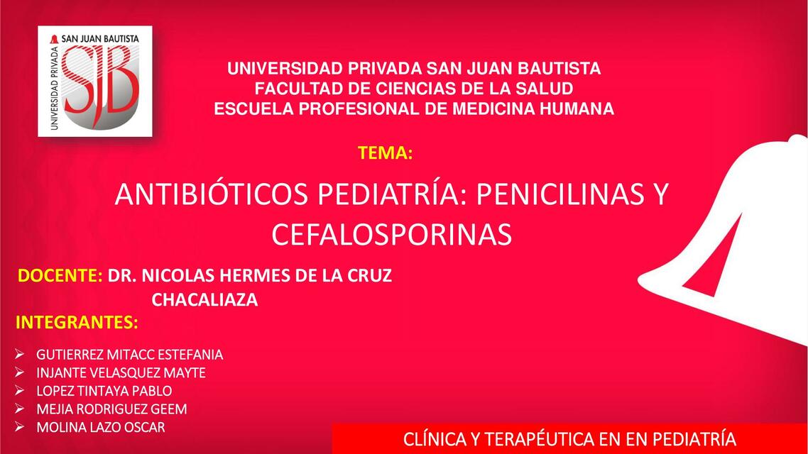 Antibioticos pediatria: penicilinas y cefalosporinas 