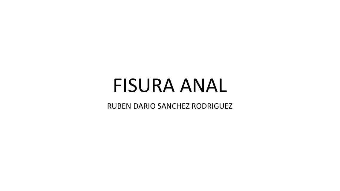 Fisura Anal 