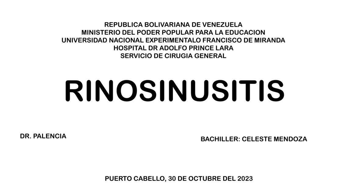 Rinosinusitis 