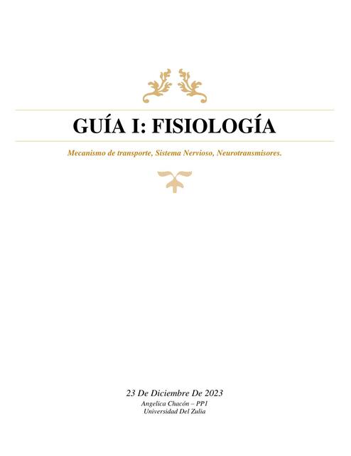 Mecanismo de Transporte, Sistema Nervioso y Neurotransmisores