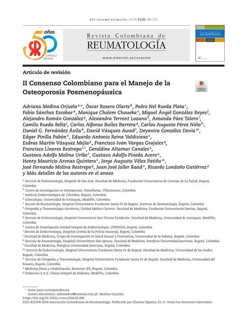 Manejo de la Osteoporosis Posmenopáusica 