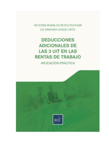 Deducciones adicionales de las 3 UIT en las rentas de trabajo 