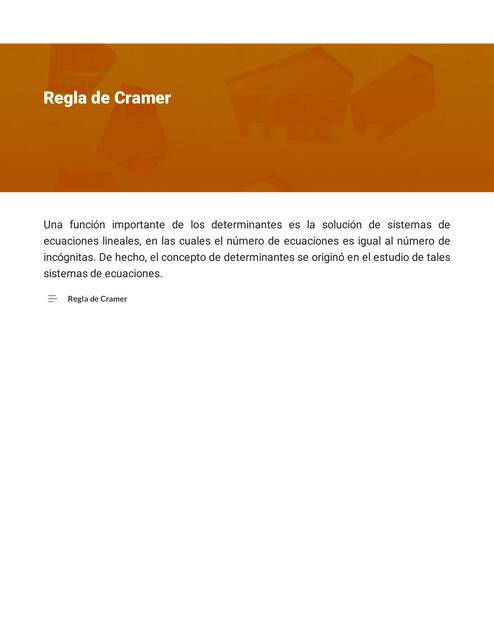 Regla de Cramer