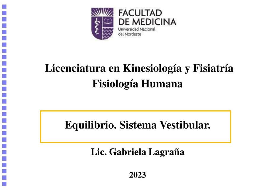 Equilibrio sistema vestibular